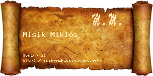 Misik Miklós névjegykártya