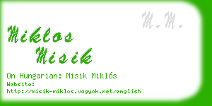 miklos misik business card