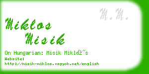 miklos misik business card